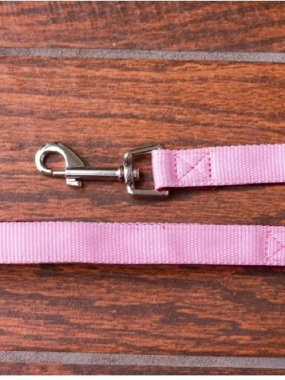 Pink Woven Leash & Collar set with White Text